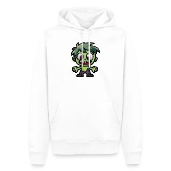 Zombie Halloween Cute Comic - Men’s Premium Organic Hoodie - white - Front - Nico (187cm)