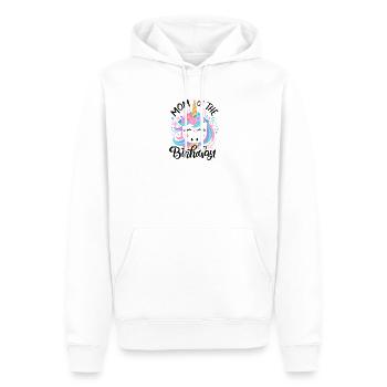 Mama Einhorn Geburtstag Blüte - Männer Premium Bio Hoodie - Weiß - Vorne - Nico (187cm)