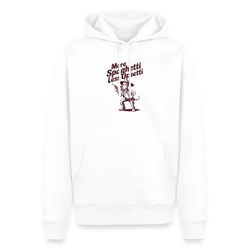 Mehr Spaghetti Weniger Upsetti - Männer Premium Bio Hoodie - Weiß - Vorne - Nico (187cm)
