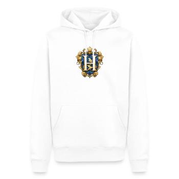 H Buchstabe Name Krone - Männer Premium Bio Hoodie - Weiß - Vorne - Nico (187cm)
