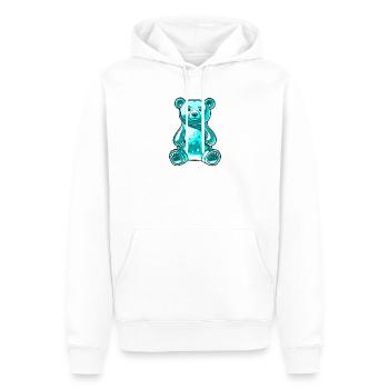 Ourson gommeux Turquoise - Sweat à capuche Premium bio Homme - blanc - Devant - Nico (187cm)
