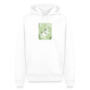 Frosch Vintage Postkarte Grün - Männer Premium Bio Hoodie - Weiß - Vorne - Nico (187cm)