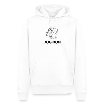 Dog Mom – minimalistisches Hunde-Line Art Geschenk - Männer Premium Bio Hoodie - Weiß - Vorne - Nico (187cm)