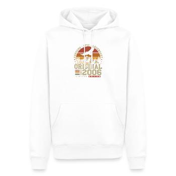 Original 2006 Vintage Vintage Birthday Retro - Men’s Premium Organic Hoodie - white - Front - Nico (187cm)