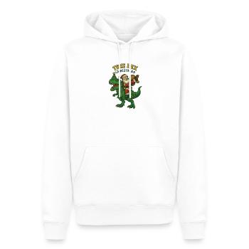 Noël – Tree Rex Weihnachten - Männer Premium Bio Hoodie - Weiß - Vorne - Nico (187cm)