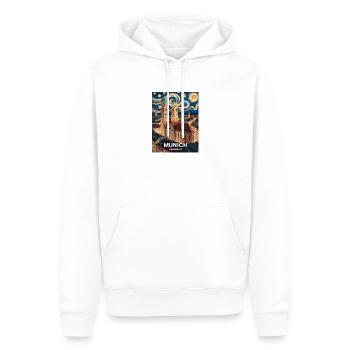 Munich - Sweat à capuche Premium bio Homme - blanc - Devant - Nico (187cm)