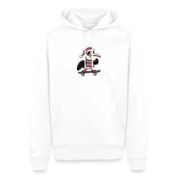 Pelikan Vogel Weihnachten Lustig - Männer Premium Bio Hoodie - Weiß - Vorne - Nico (187cm)