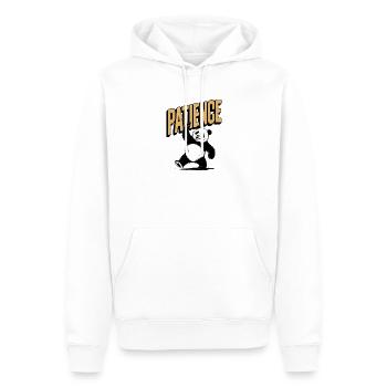 Retro Style Patient Panda Vintage Design - Men’s Premium Organic Hoodie - white - Front - Nico (187cm)