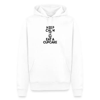 Ruhe bewahren und einen Cupcake essen - Männer Premium Bio Hoodie - Weiß - Vorne - Nico (187cm)