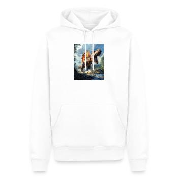 Spinosaurus - Männer Premium Bio Hoodie - Weiß - Vorne - Nico (187cm)