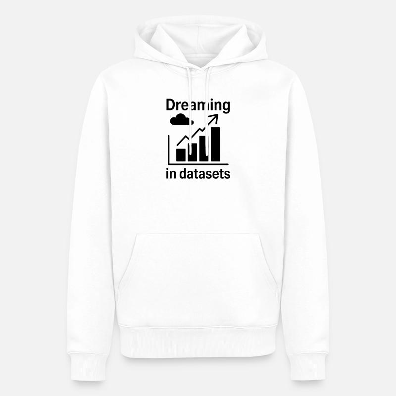 Datenanalyst Spruch Lustiges Datenanalyst Geschenk - Männer Premium Bio Hoodie - Weiß