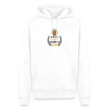 Heut geh Ich Nicht nüchtern Heim, Bier Spruch - Männer Premium Bio Hoodie - Weiß - Vorne - Nico (187cm)