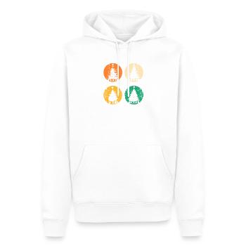 Weihnachtsmann Weihnachtsbaum Weihnachten - Männer Premium Bio Hoodie - Weiß - Vorne - Nico (187cm)