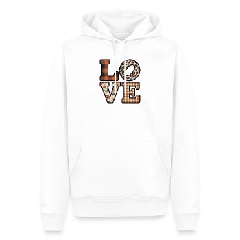 Love contrasting patterns in decorated letters - Men’s Premium Organic Hoodie - white - Front - Nico (187cm)