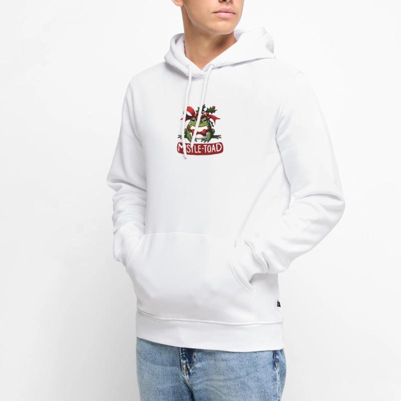Mistle-Toad Funny Christmas Toad Pun Men’s Premium Organic Hoodie