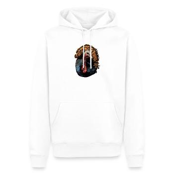 Dinde Poules Oiseaux Dinde - Sweat à capuche Premium bio Homme - blanc - Devant - Nico (187cm)