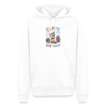 Capybara Anniversaire Cappy Anniversaire Drôle de capy - Sweat à capuche Premium bio Homme - blanc - Devant - Nico (187cm)