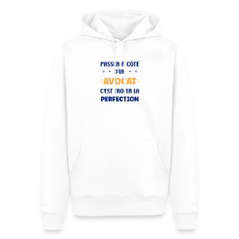 Einen Anwalt vermissen: Perfektion - Männer Premium Bio Hoodie - Weiß - Vorne - Nico (187cm)