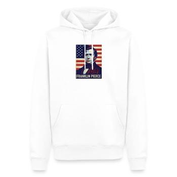 Affiche vintage de Franklin Pierce - Sweat à capuche Premium bio Homme - blanc - Devant - Nico (187cm)