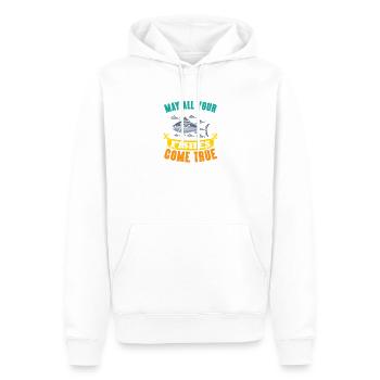 Angler Geschenk Lustig Angeln Fischer Fischen - Männer Premium Bio Hoodie - Weiß - Vorne - Nico (187cm)