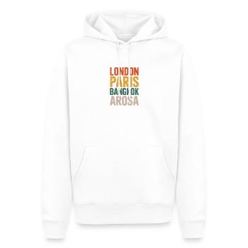 Arosa - Sweat à capuche Premium bio Homme - blanc - Devant - Nico (187cm)