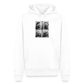 petit panda - Sweat à capuche Premium bio Homme - blanc - Devant - Nico (187cm)