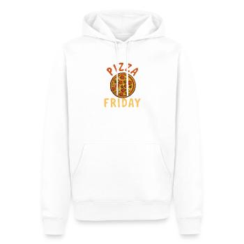Pizza Friday Funny Food Quote Pizza Life - Men’s Premium Organic Hoodie - white - Front - Nico (187cm)