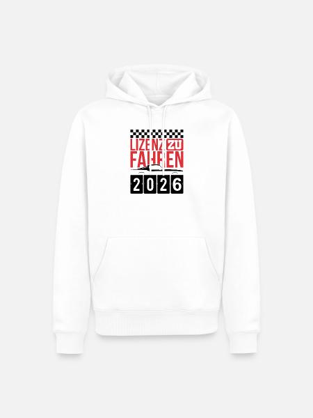 Führerschein 2026 Fahrprüfung Führerscheinprüfung - Männer Premium Bio Hoodie - Weiß
