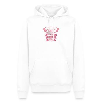 Fille de février : Cœur froid âme brûlante - Sweat à capuche Premium bio Homme - blanc - Devant - Nico (187cm)