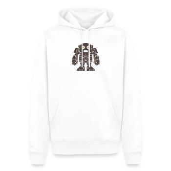 golem - Sweat à capuche Premium bio Homme - blanc - Devant - Nico (187cm)