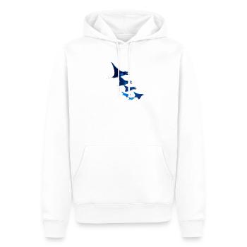 Manta Rochen Teufelsrochen Stachelrochen Taucher - Männer Premium Bio Hoodie - Weiß - Vorne - Nico (187cm)
