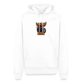 Born to Ride - Motorcycle - Biker - Men’s Premium Organic Hoodie - white - Front - Nico (187cm)