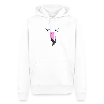Flamant rose Kawaii Rose DIY Bird Custome - Sweat à capuche Premium bio Homme - blanc - Devant - Nico (187cm)