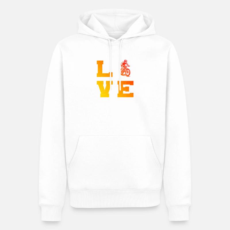 Message clair sur le VTT - Sweat à capuche Premium bio Homme - blanc