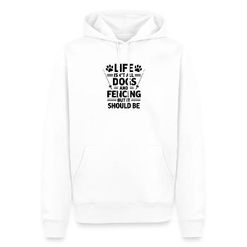 Fechten Sprüche Hunde Lustiges Fechten Geschenk - Männer Premium Bio Hoodie - Weiß - Vorne - Nico (187cm)