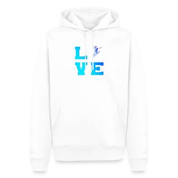 Frisches Handball Motiv für Handball fuer Frauen - Männer Premium Bio Hoodie - Weiß - Vorne - Nico (187cm)