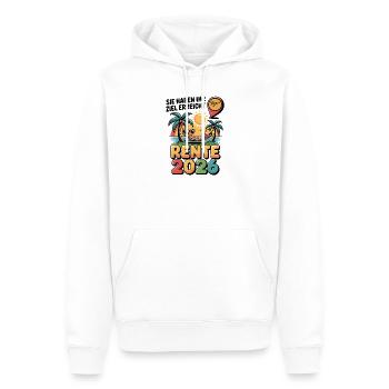 Rente Pensionist Pensionierung 2026 Mann & Frau - Männer Premium Bio Hoodie - Weiß - Vorne - Nico (187cm)
