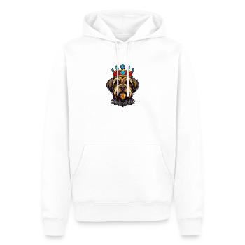 Chien Yorkshire King Animal - Sweat à capuche Premium bio Homme - blanc - Devant - Nico (187cm)