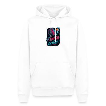 Smash the victory! Padel - Men’s Premium Organic Hoodie - white - Front - Nico (187cm)