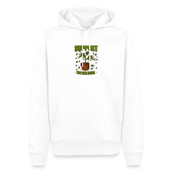 Support Your Local Farmer - Hanfpflanze Outfit - Männer Premium Bio Hoodie - Weiß - Vorne - Nico (187cm)