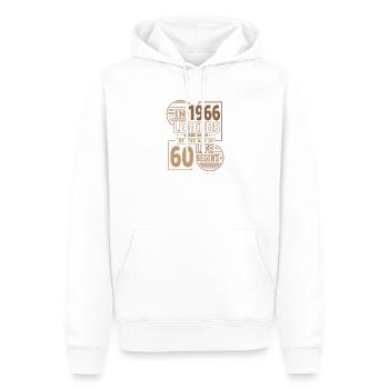 60 Geburtstag 1966 Legenden Retro Leben Spaß - Männer Premium Bio Hoodie - Weiß - Vorne - Nico (187cm)