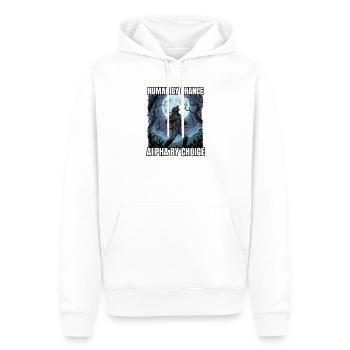 Alpha by Choice Werewolf Motif - Men’s Premium Organic Hoodie - white - Front - Nico (187cm)