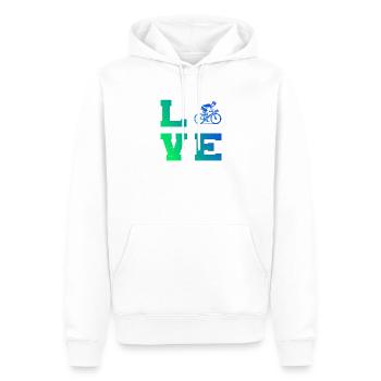 Motif nouveau vélo de route pour vélo de route - Sweat à capuche Premium bio Homme - blanc - Devant - Nico (187cm)