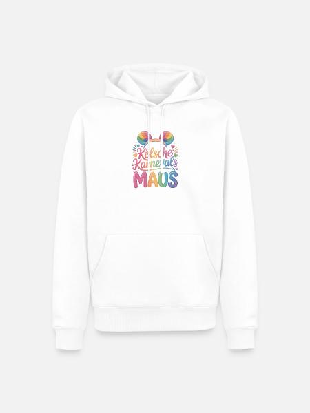 Kölsche Karnevalsmaus Karneval Köln Kölner Maus - Männer Premium Bio Hoodie - Weiß
