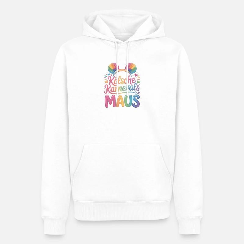 Kölsche Karnevalsmaus Karneval Köln Kölner Maus - Männer Premium Bio Hoodie - Weiß