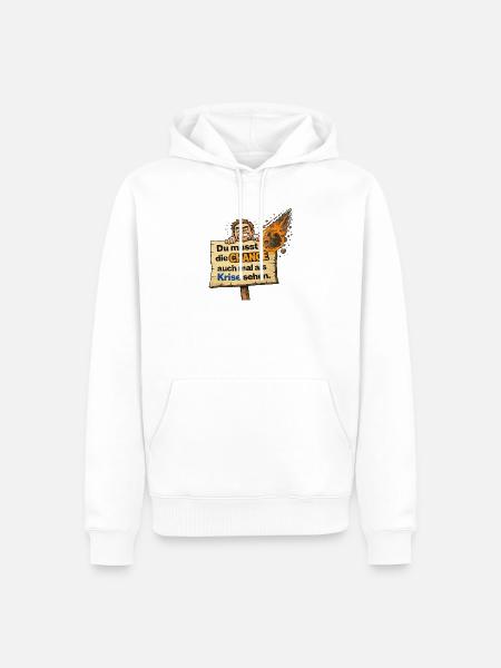Chance als Krise Spruch Design - Männer Premium Bio Hoodie - Weiß