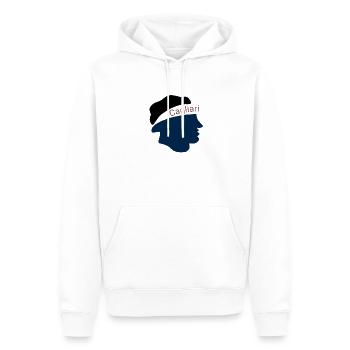 cagliari  - Männer Premium Bio Hoodie - Weiß - Vorne - Nico (187cm)