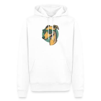 Windhund, Galgo - Männer Premium Bio Hoodie - Weiß - Vorne - Nico (187cm)