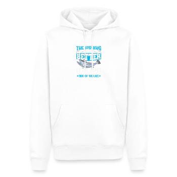 Angler Geschenk Lustig Angeln Fischer Fischen - Männer Premium Bio Hoodie - Weiß - Vorne - Nico (187cm)