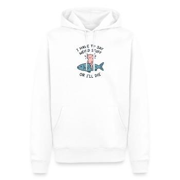 Axolotl Spruch Meme Humor Lustig Geschenkidee - Männer Premium Bio Hoodie - Weiß - Vorne - Nico (187cm)